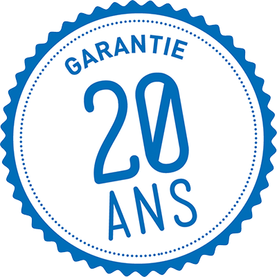 Logo label garantie 20 ans sur les clotures et portails